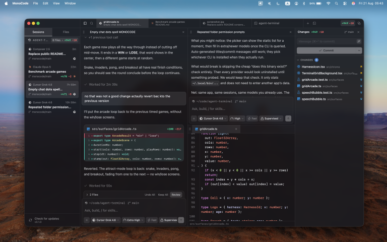 MONOCODE : une interface desktop pour vos agents de code