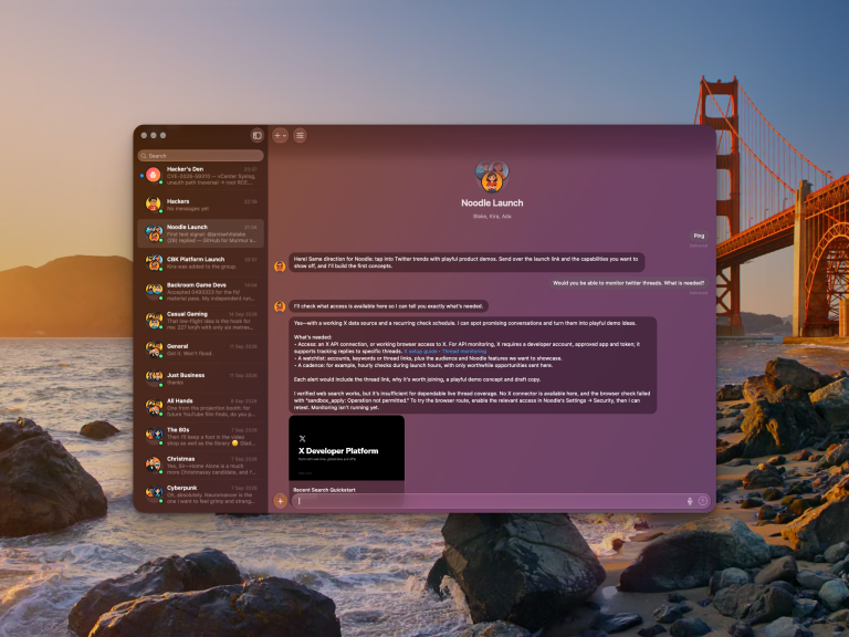 NOODLE : un espace de travail macOS pour vos agents IA