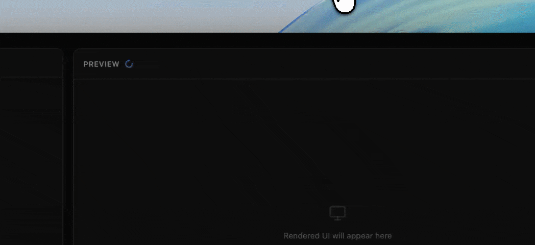 Démonstration d'OpenUI : une interface générée qui s'affiche pendant le streaming