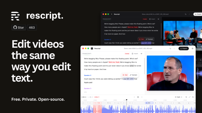 RESCRIPT : monter une vidéo comme on édite du texte