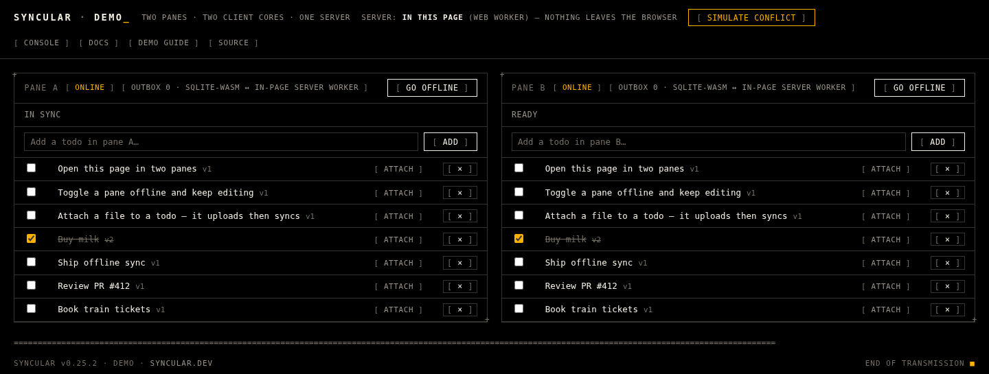 Syncular demo deux clients sqlite