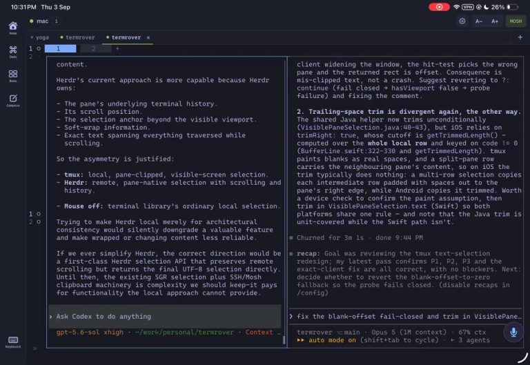 TERMROVER : SSH et tmux enfin à l’aise sur téléphone