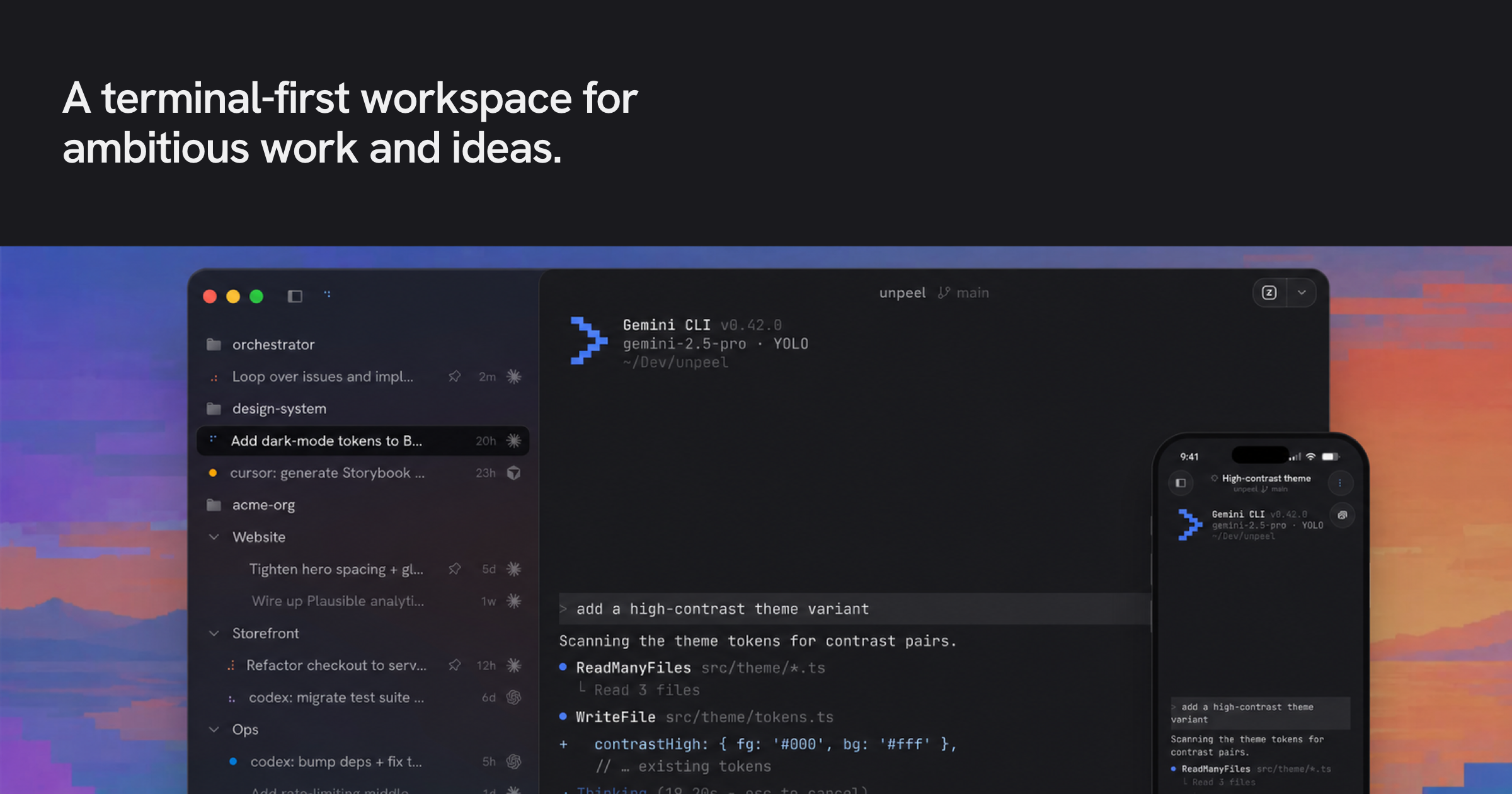 Unpeel le terminal qui garde vos agents ia toujour