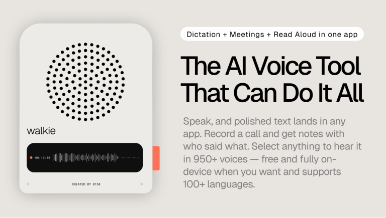 WALKIE : dicter proprement dans toutes vos apps, cloud en option