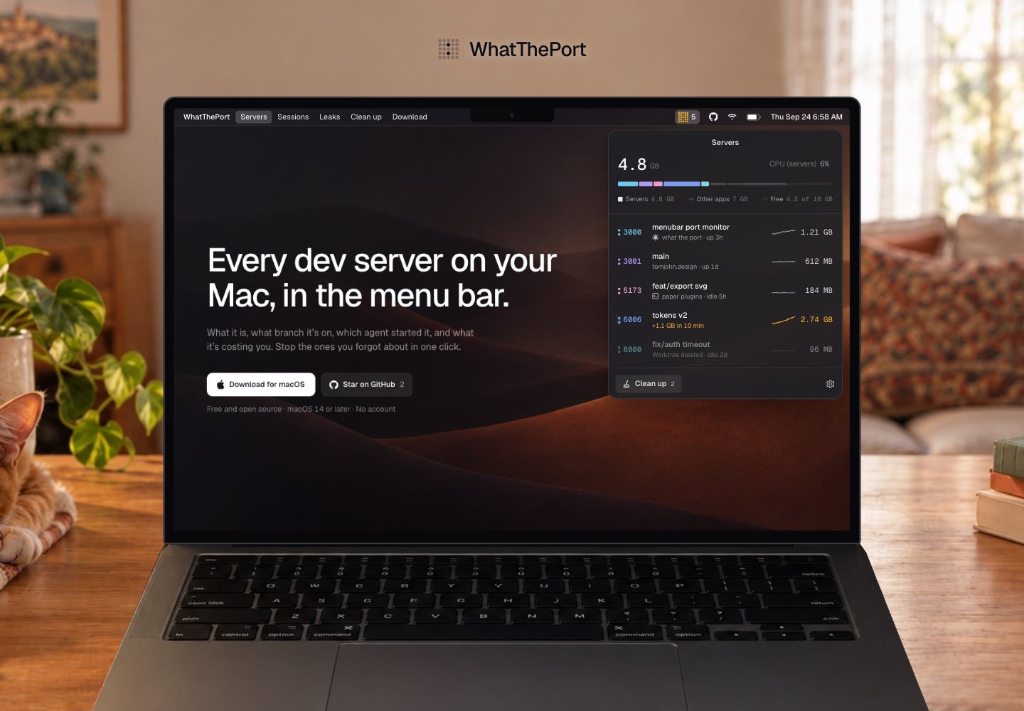 Whattheport gardez vos serveurs de developpement s