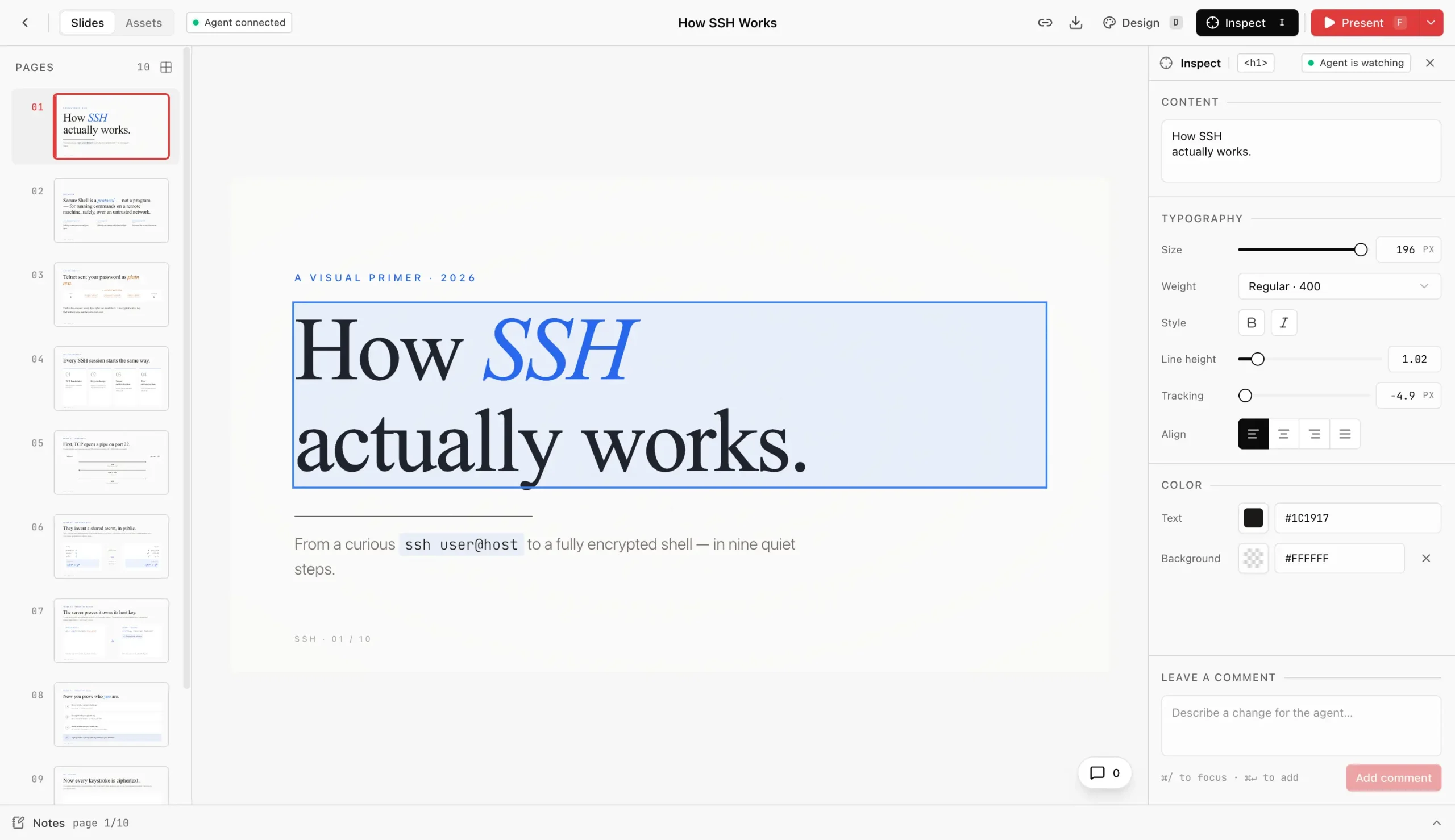 Openslide le framework de slides ou lagent ecrit l