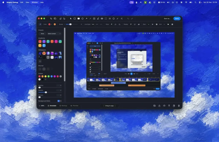 SNAPZY : capturer et annoter son écran sur Mac, sans abonnement