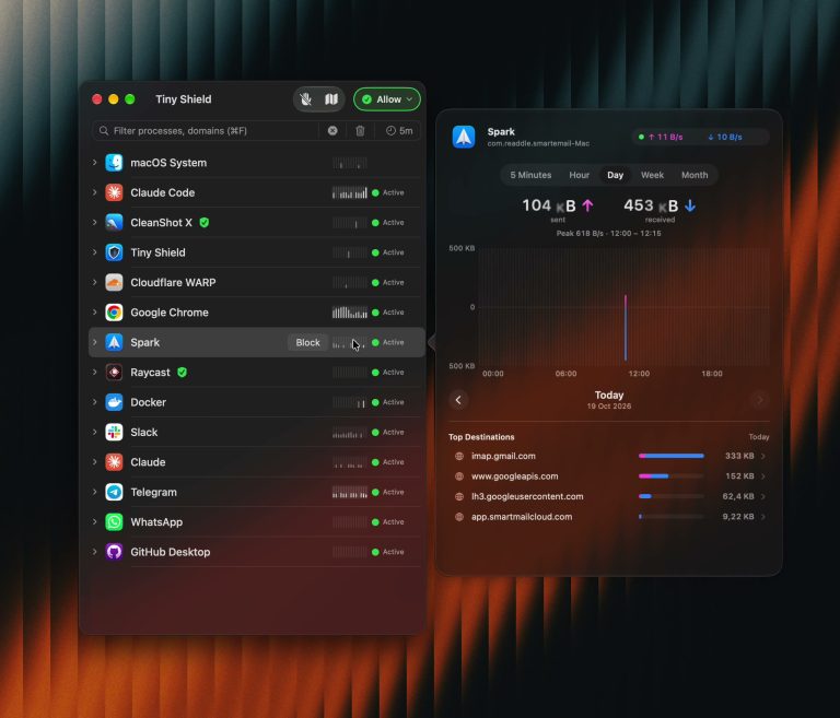 Tinyshield voir qui se connecte depuis votre mac e
