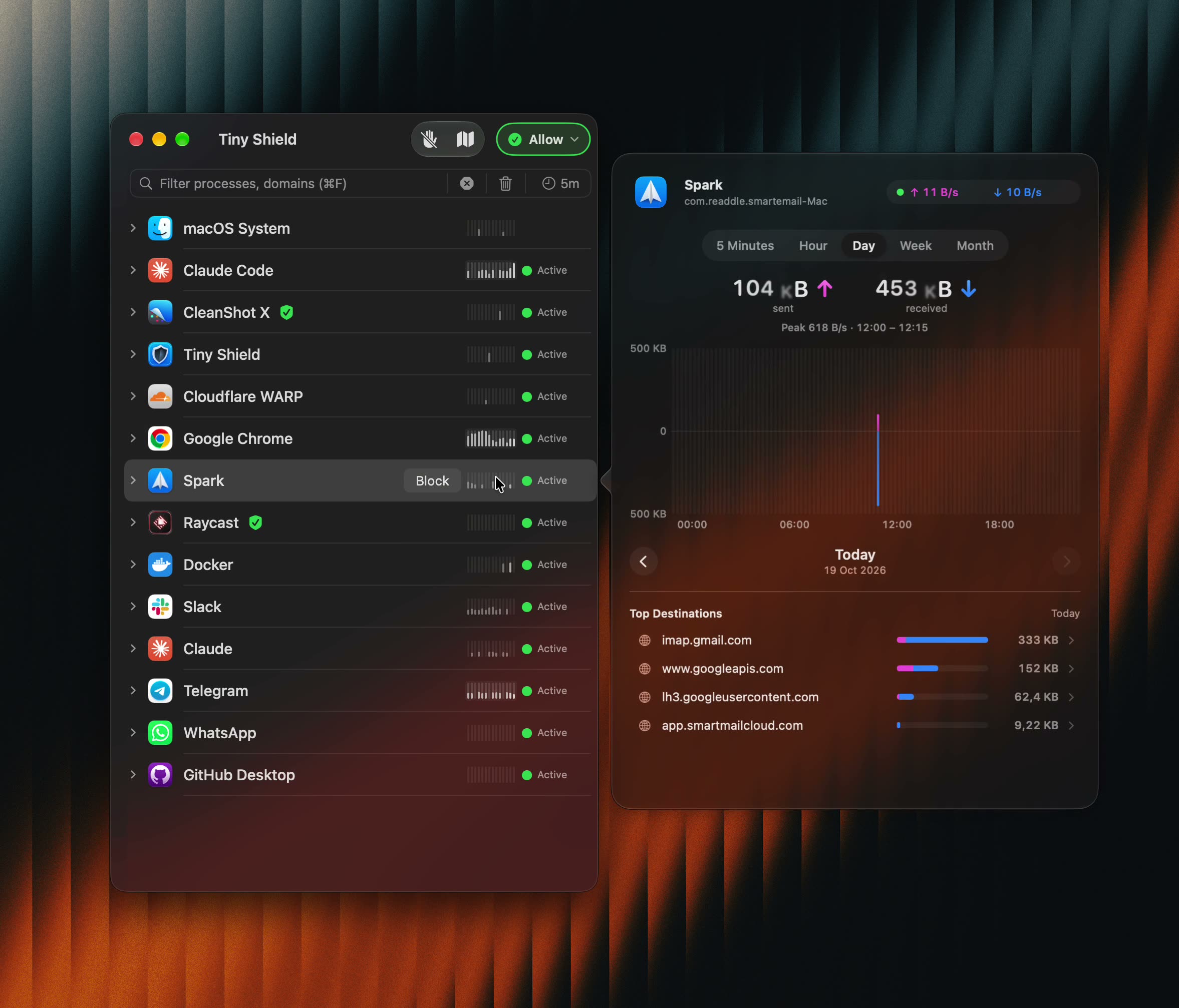 Tinyshield voir qui se connecte depuis votre mac e